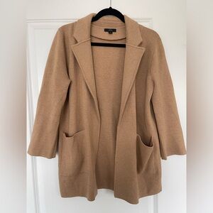 J Crew Open Front Sweater Blazer in Camel